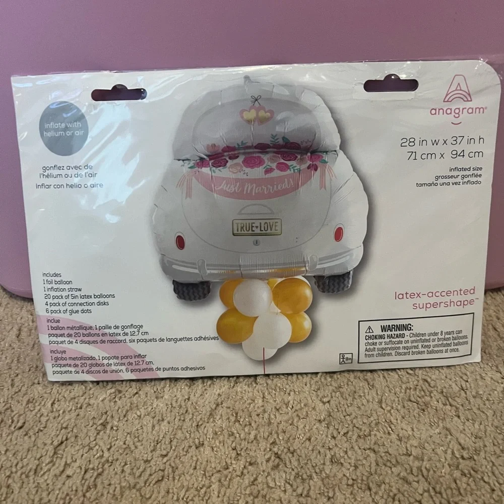 Anagram Just Married Car Balloon